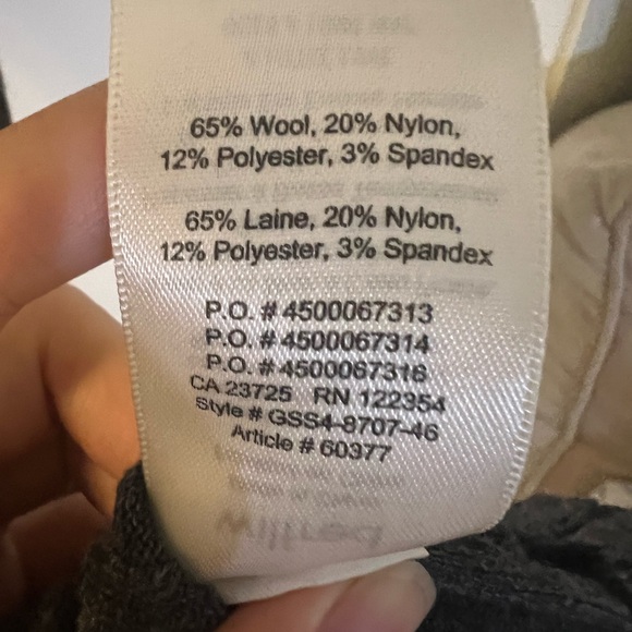 Aritizia wool blend bodycon dress XS Dark Grey - Picture 3 of 4